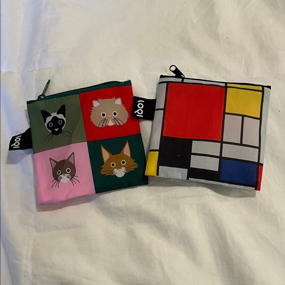 LOQI | Two | Mini | Zippered | Coin/Accessories/Essentials/Toiletries| Pouches